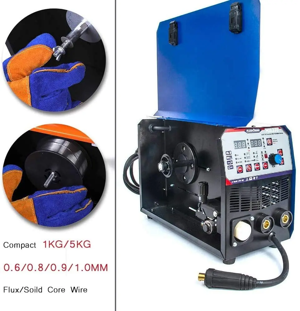 Semi-automatic welding machine 3 In 1 MIG/MAG TIG MMA IGBT Inverter MIG welder Gas Gasless No Gas Fit 0.6mm 0.8mm Flux Core
