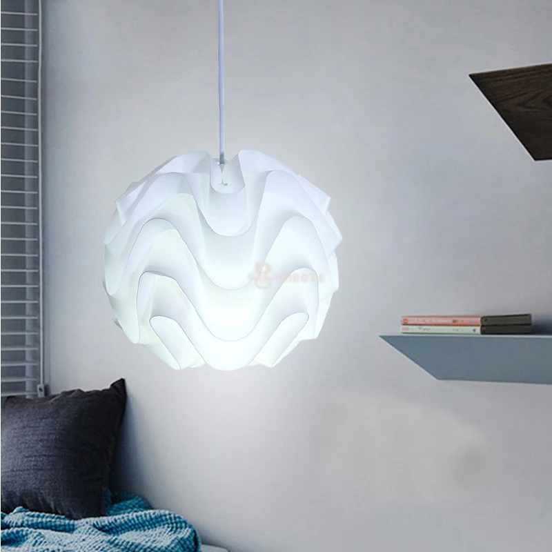 Modern Pendant Lights Hanging LED Lamp For Bedroom Kitchen Dining Room Pendant Chandelier Lustre E27 LED PP Shade Fixture Light image 2