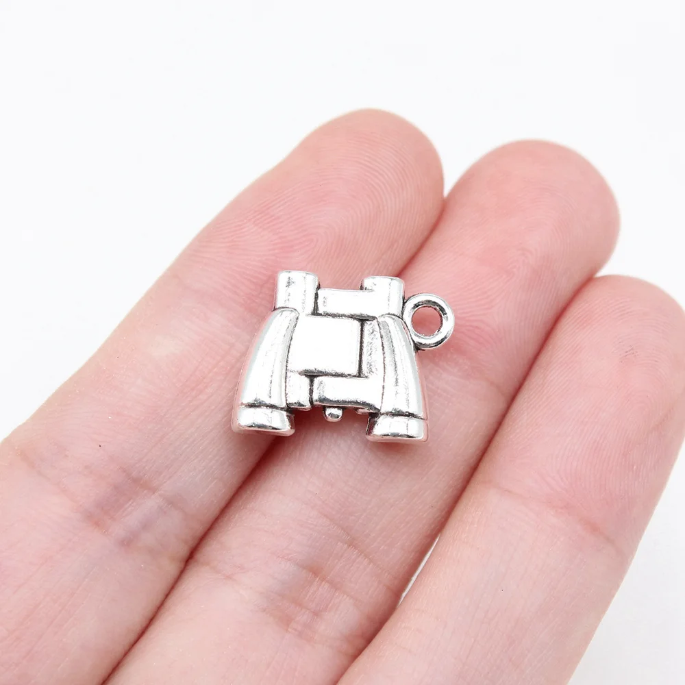 10pcs/lot 16x13mm telescope Charms For Jewelry Making Antique Silver Color 0.63x0.51inch