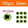 Green 100pcs 12mm