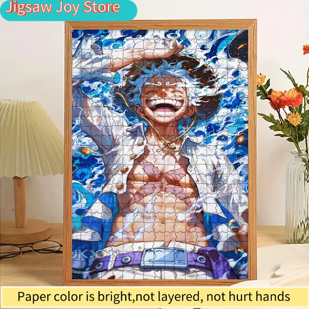 

Anime One Piece Monkey D. Luffy Gear 5 Joyful Nika Form Water Scene Paper Puzzle, Creative Gift For Anime Fans And Home Decor