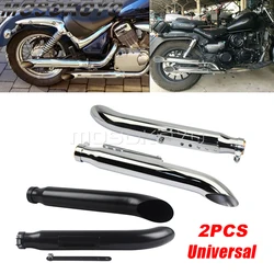 Motorcycle Exhaust Muffler Slash Cut Silencer Pipes for Harley Suzuki VS VL VZR 750 800 1500 1800 Intruder Chopper Bobber Custom