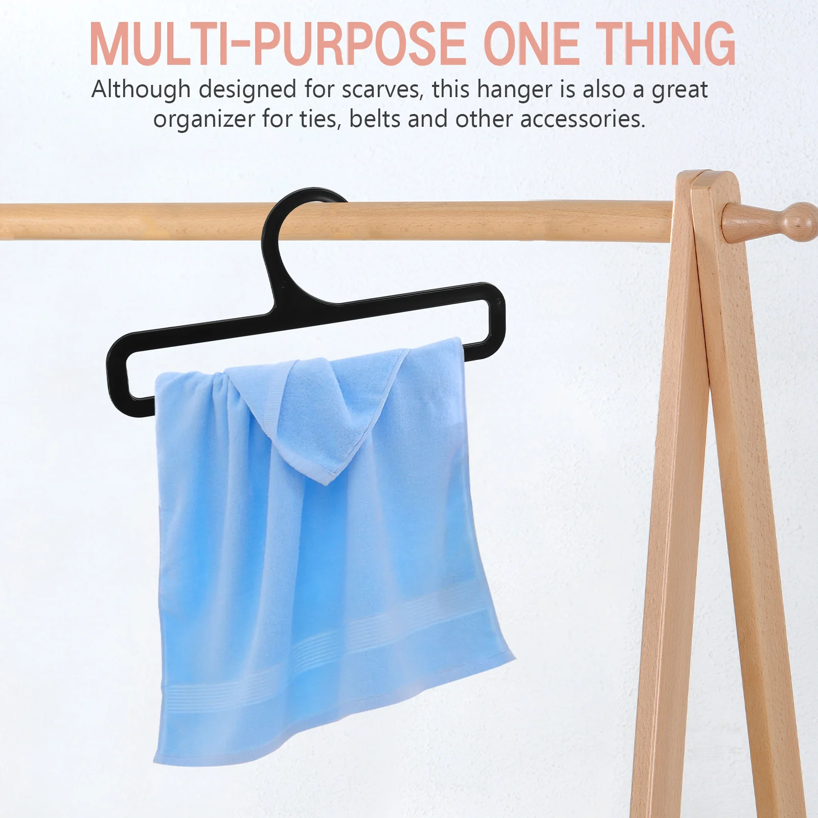 

10pcs Black Scarf Hanger Rack Plastic Smooth No Burr Clothes Store Home Closet ganizer Tie Belt Accessories Towel Hanger