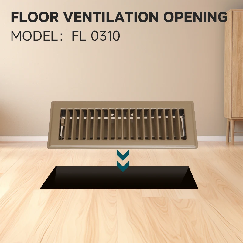 Prese d'aria a pavimento, 3×10 pollici, bianco/nero/marrone, griglie di ventilazione a pavimento, materiale resistente, adatto per uso domestico e in ufficio