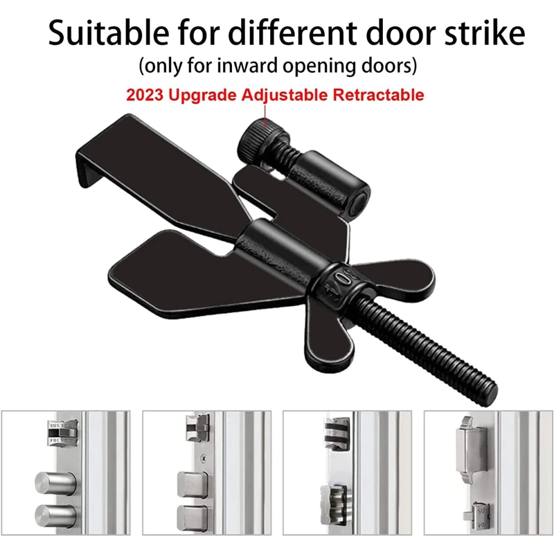 Portable Door Lock Upgraded Adjustable Lock For Additional Privacy And Safety In Hotel Prevent Entry