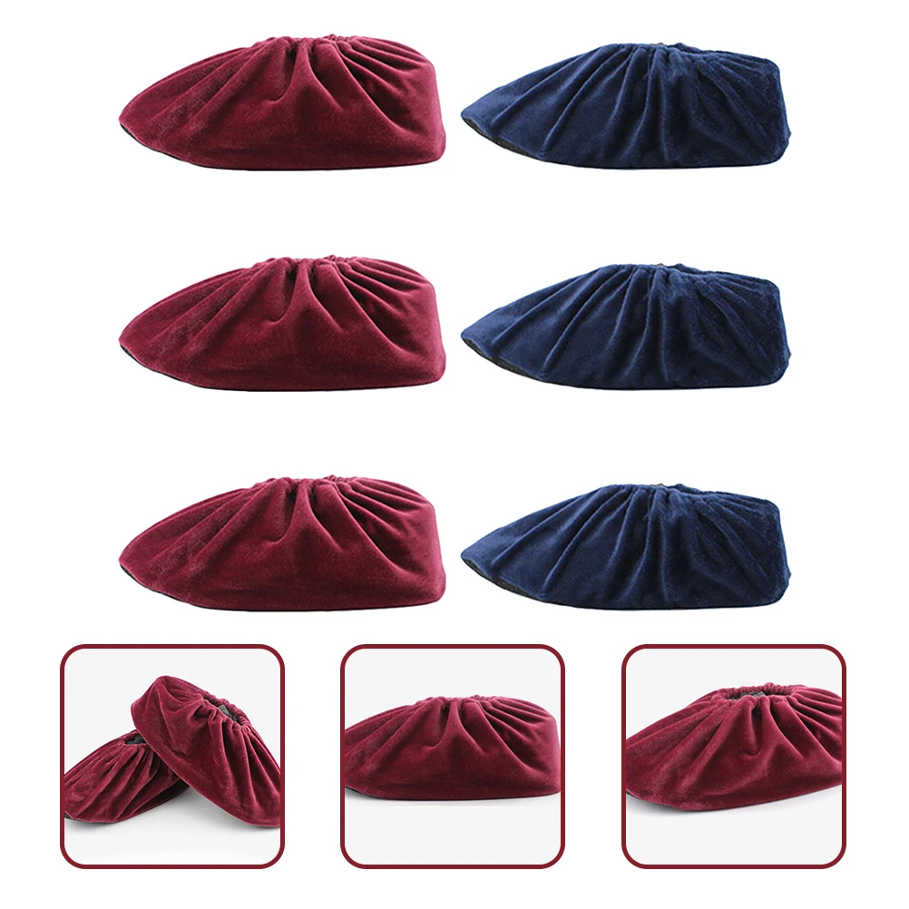 

6 Pairs Reusable Cloth Shoe Covers Super Elastic Non-Slip Boot Covers Washable Overshoes For Home Office Dust Protection Floor