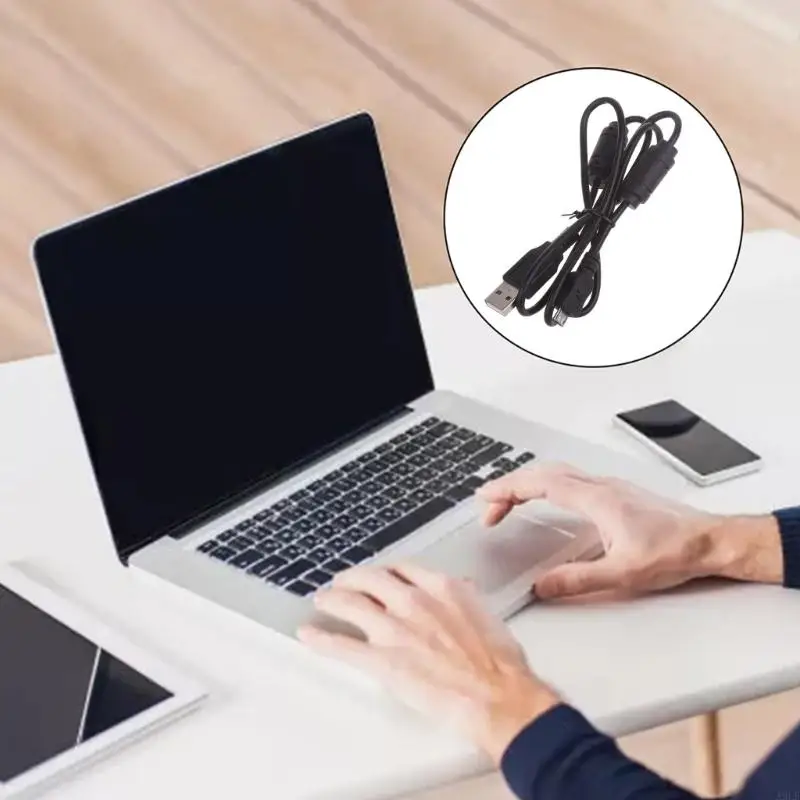 A9LF مقاوم التداخل المغناطيسي USB إلى كبل بيانات بيانات بيانات MICRO USB محمي كبل داتم متينة لأقراص الهواتف والمزيد
