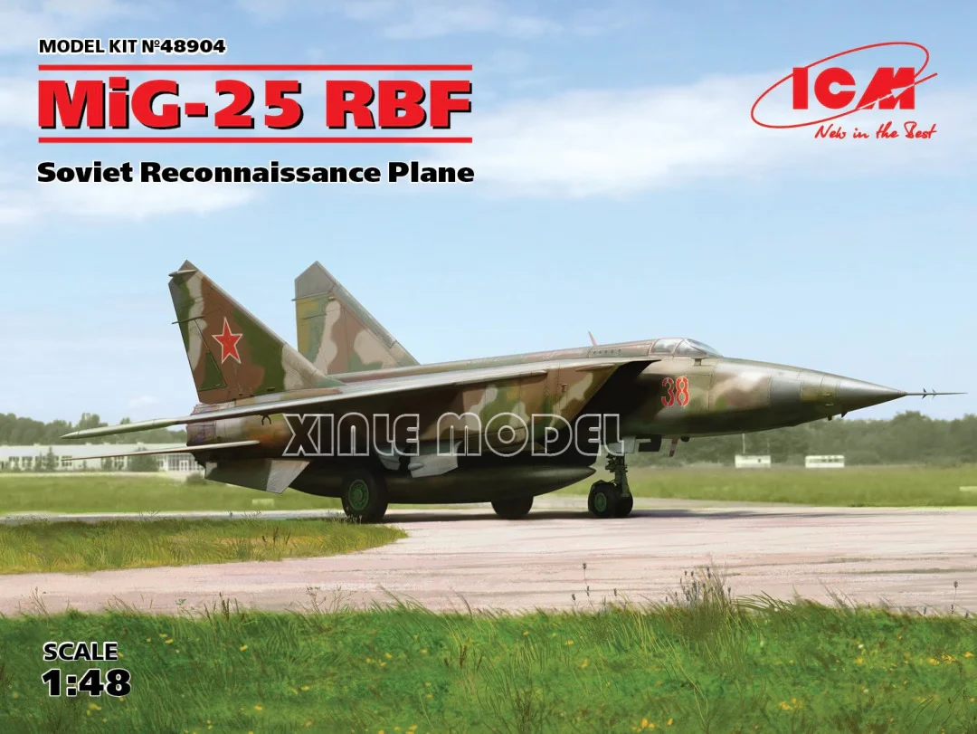 

ICM Plastic Assembled Aircraft Model Kit 48904 MiG-25RBF Foxbat Soviet Reconnaissance Plane 1/48