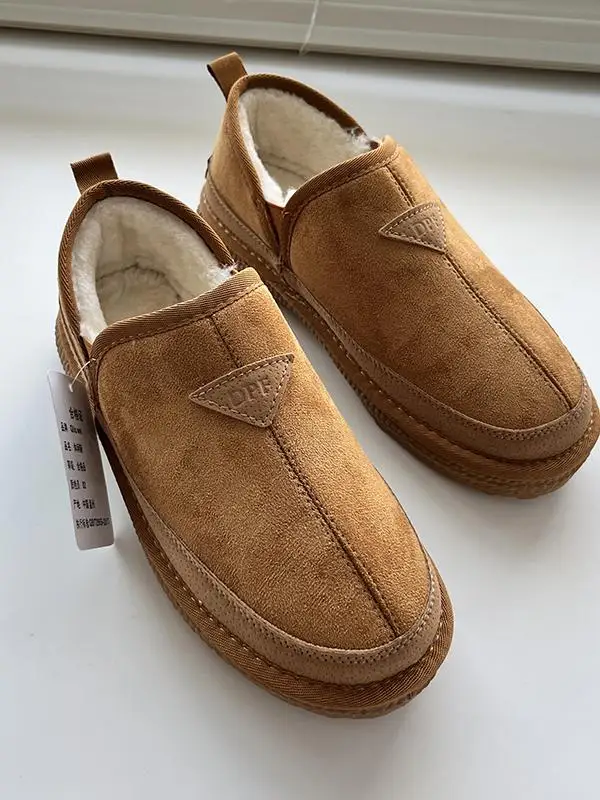 

Winter Outdoor Thickened Fleece Lined Snow Boots Men's Cold Resistant Anti-slip Wear-resistant Casual Warm Cotton Shoes