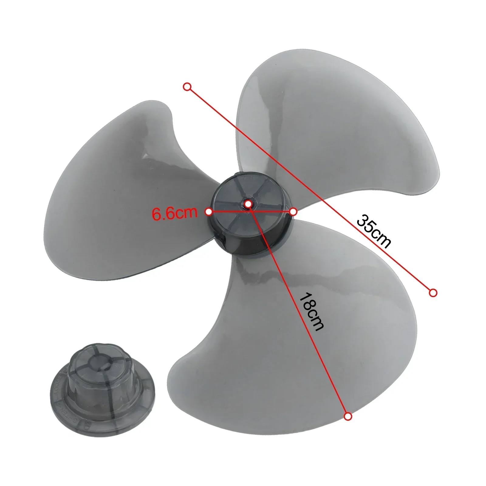 

Plastic Fan Blade 16 Inch with Nut Cover for Pedestal Fan and Table Fan Replacement Suitable for Home Use PP Material
