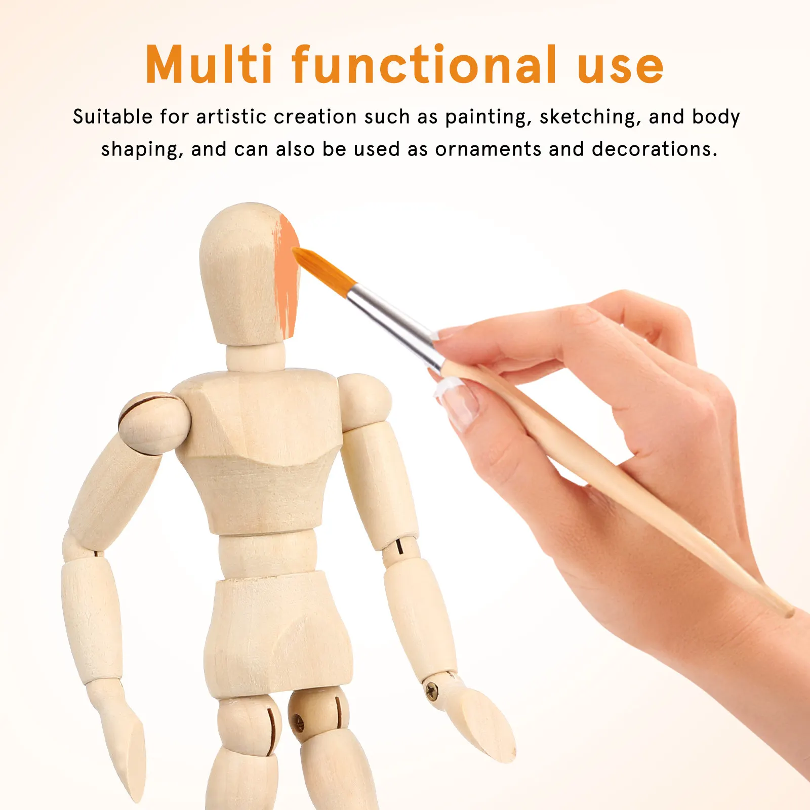 Wood Wooden Mannequin for Artists Posable Joint Drawing Figure Flexible Body Sketch Painting Stand Wooden People Figures