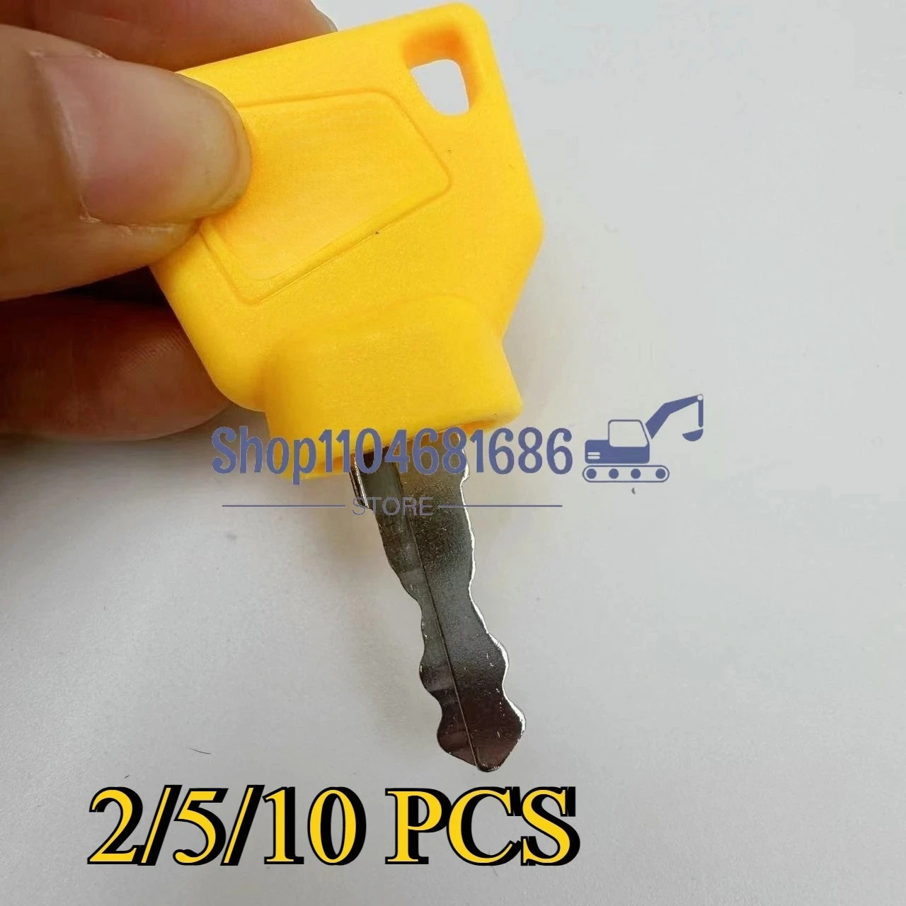 2/5/10 Pcs Yellow Ignition Start Key Switch Starter Key for JC-B 3CX Excavator Most Machine Digger Replacement Parts