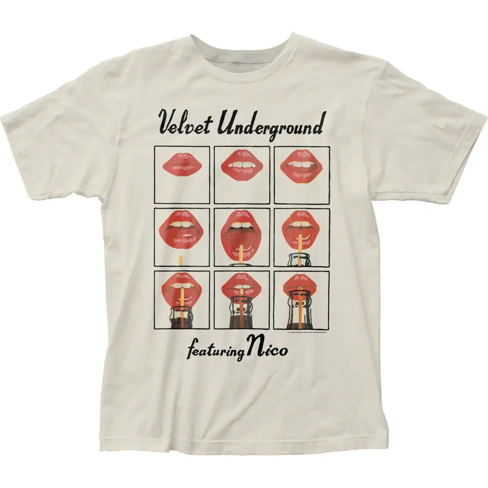 Velvet Underground Featuring Nico T Shirt Mens Licensed Rock Roll Vintage White