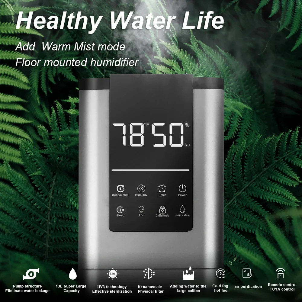 New Design Big Large Capacity Commercial Use Fogger Floor Standing Cool Mist Ultrasonic Air Humidifiers With Controller for Home