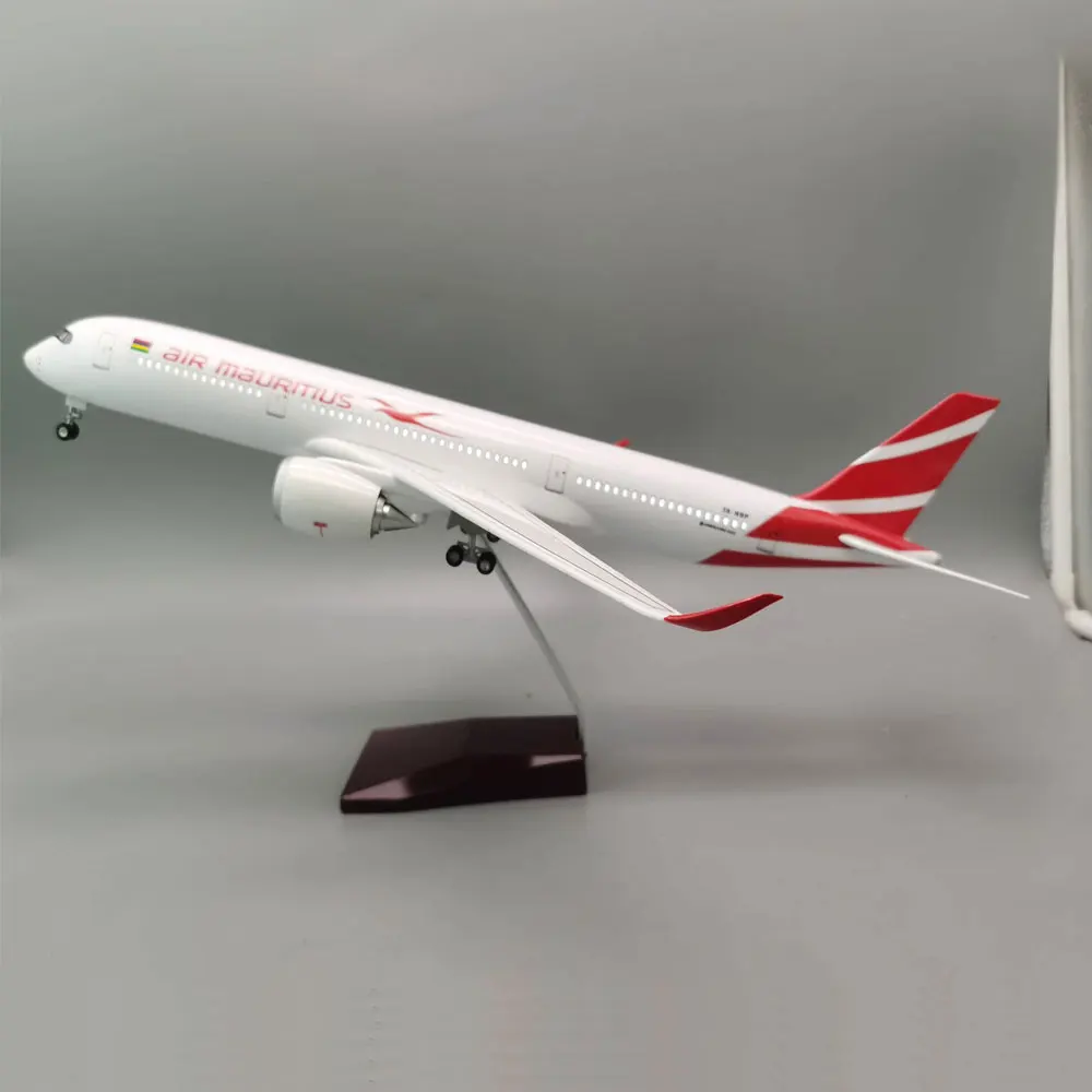 47cm 1:85 Scale Model Air Mauritius 350 Airlines Airplane Airways Diecast Resin Aircraft Collection Decoration Display Toys Gift