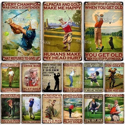 Artisian Golf Golfer Metal Sign Sport Tin Plaque Vintage Decorative Poster Wall Decor Garage Bar Pub Club Hotel Cafe Kitchen