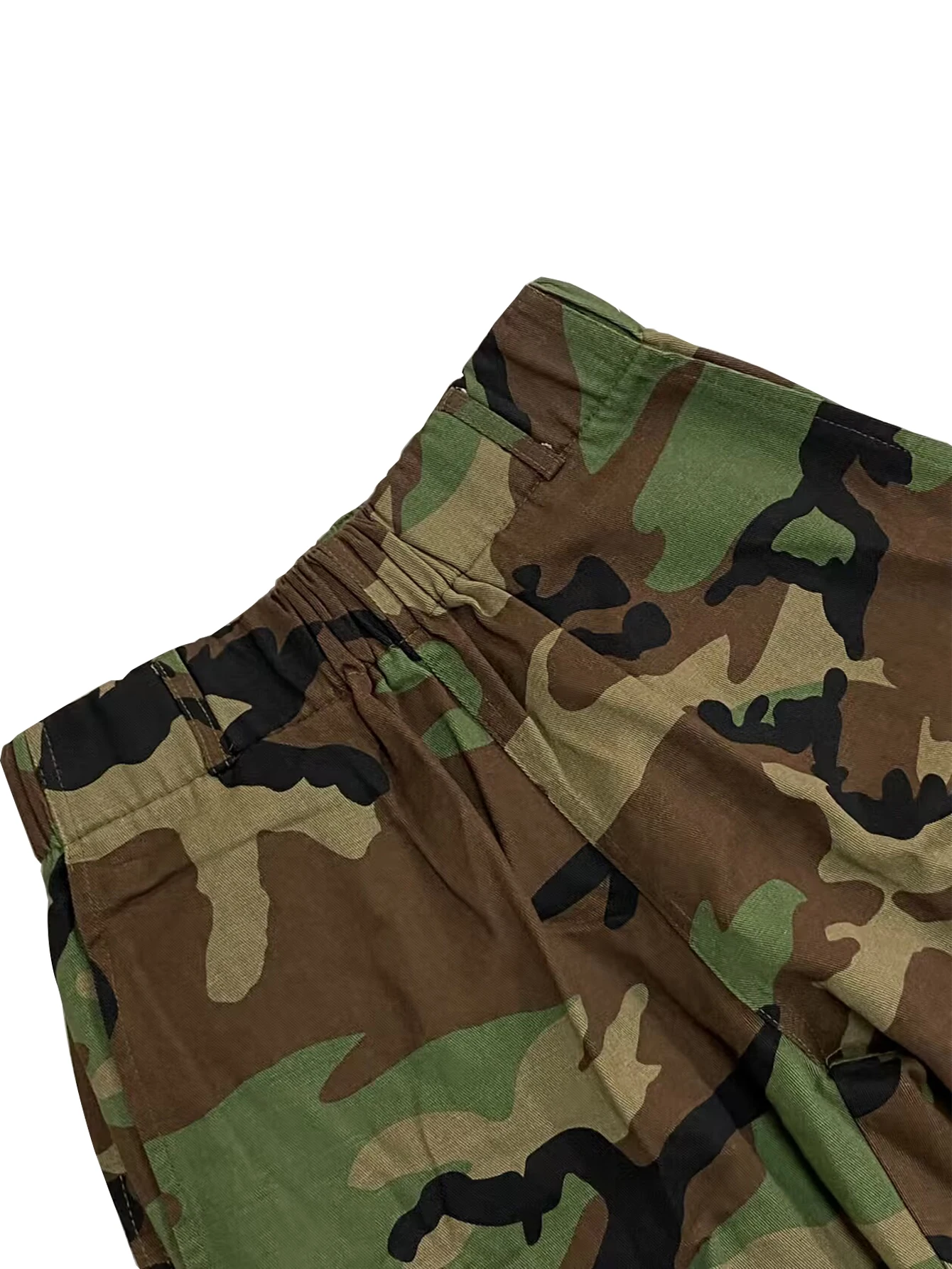 1338 neues Produkt Gummi Taille gedruckt Camo Multi Pocket Casual Damen Shorts