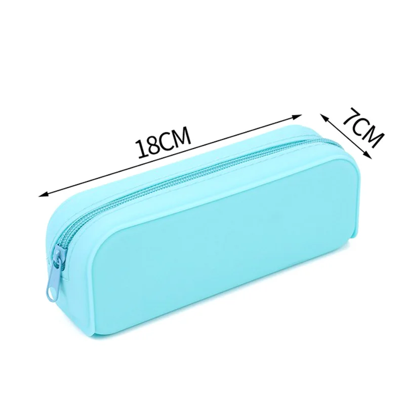 Imagem -06 - Moda Silicone Pencil Case Grande Capacidade Doce Colorido Papelaria Criativa e Minimalista Caneta Estudante