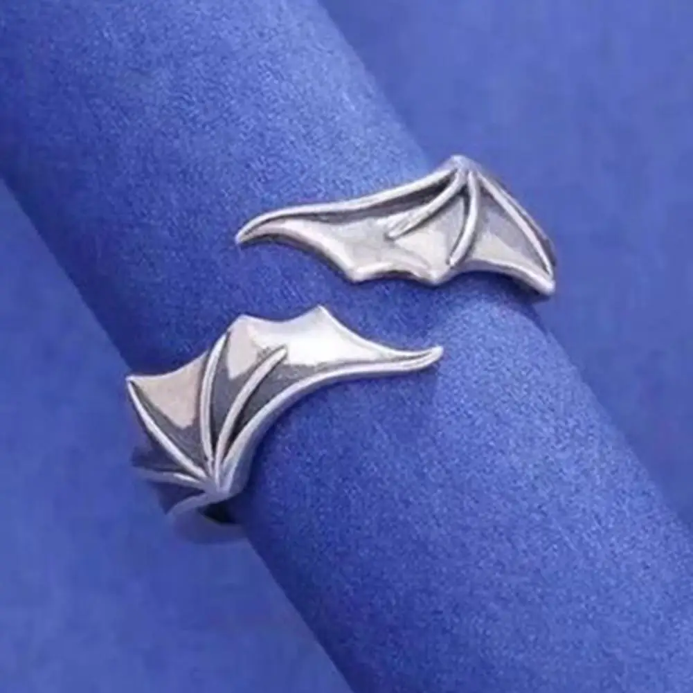 Couple Ring Adjustable Valentine Gift Open End Fashion Angels Devil Wing Lover Ring Jewelry Accessory