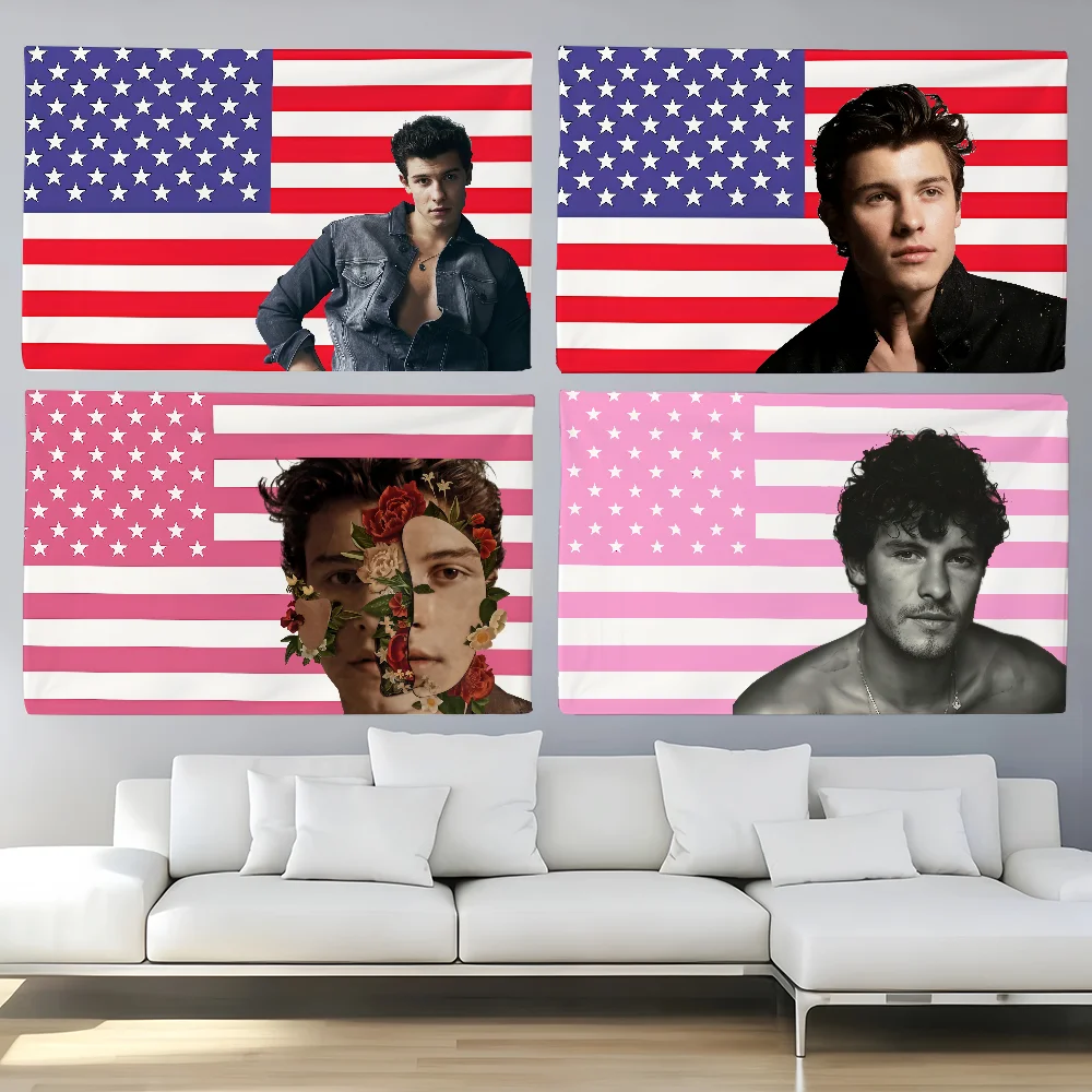 Canada Singer S-Shawn M-Mendes  flag For Bedroom Living Bar Garden Outdoor Active  Decoration Background And Concert
