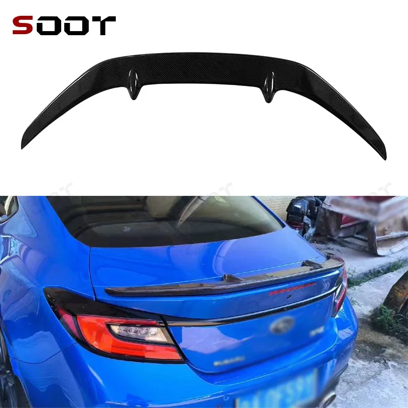 

For Toyota GR86 Subaru BRZ STI Style carbon fiber splitter Tail fins ducktail rear spoiler wing racing trunk wing splitter Auto