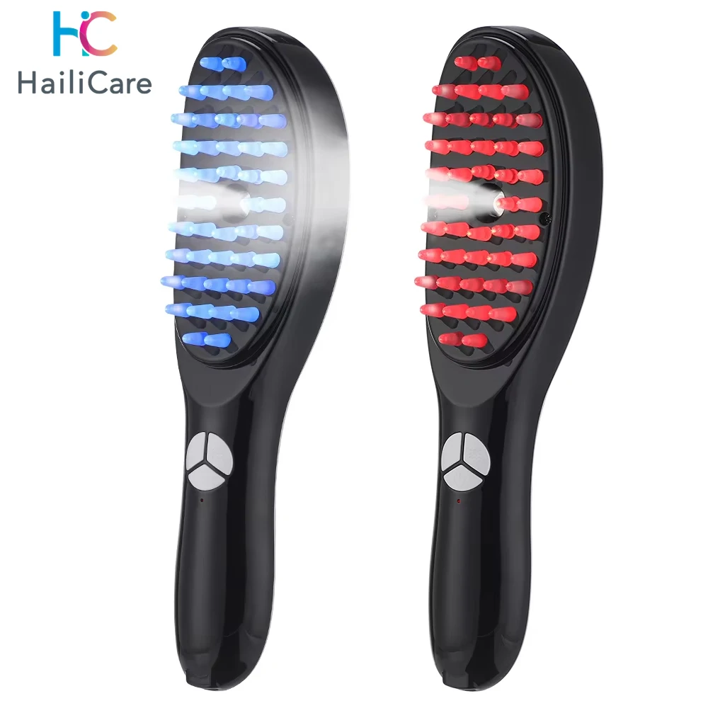 

Electric Spray Massage Comb Hair Growth Vibration Head Massager Brush LED Anti Hair Loss Scalp Liquid Medicine Atomizing Comb