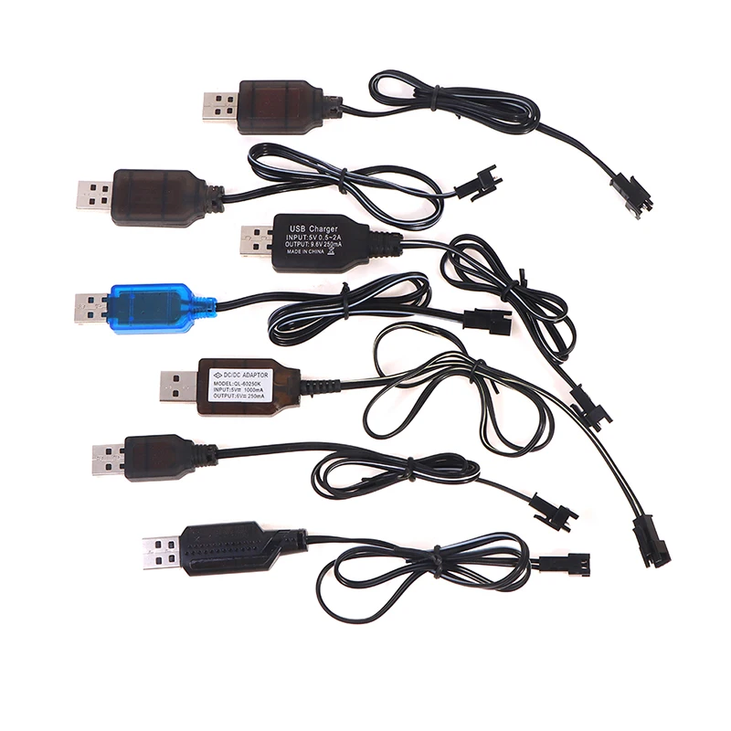 

High Quality 3.6-9.6V 250mA NiMh/NiCd Battery USB Charger Cable SM 2P Forward Plug Remote Control Car USB Charger Electric Toy.