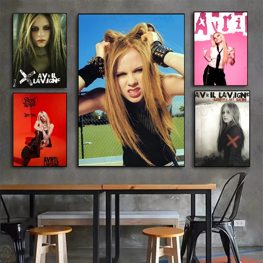 

Pop Rock Singer A-Avril Ramona LavigneS Poster High Quality Wall Art Print For Living Room Bedroom Office Bar Home Decor Gift