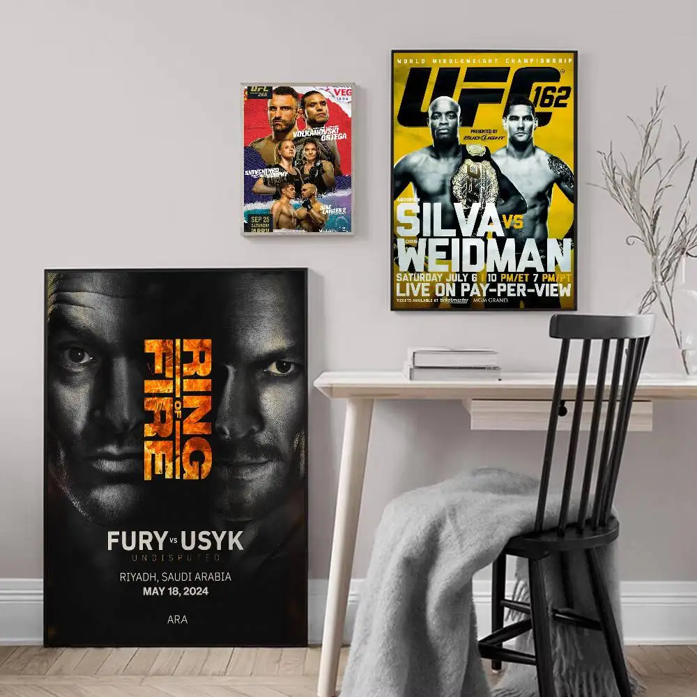 U-المتطرفة القتال بطولة UFC المشارك طباعة A5 A4 A3 A2 جدار ديكور فني لغرفة مكتب هدية لمحبي