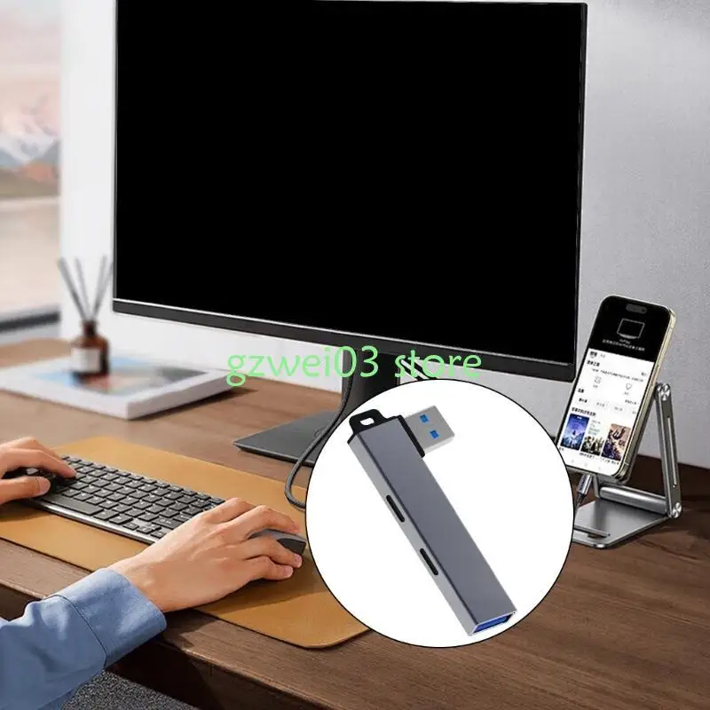 Y8AC schlanklich USB3.0 bis USB -Adapter USB3.0 -Hub für universelle Systemkompatibilität