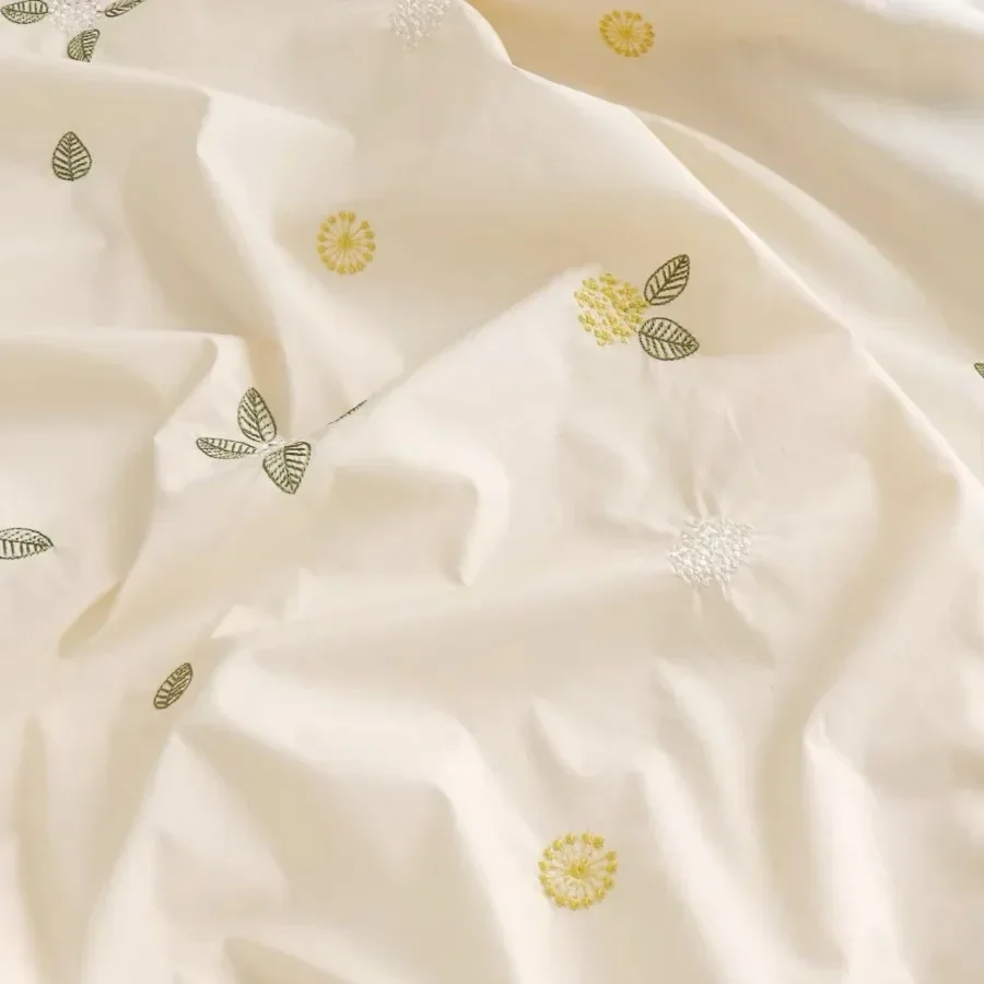 

Хлопковая ткань с вышивкой «Гортензия» в пасторальном стиле, 150x50 см, для детской одежды, домашнего декора и шитья