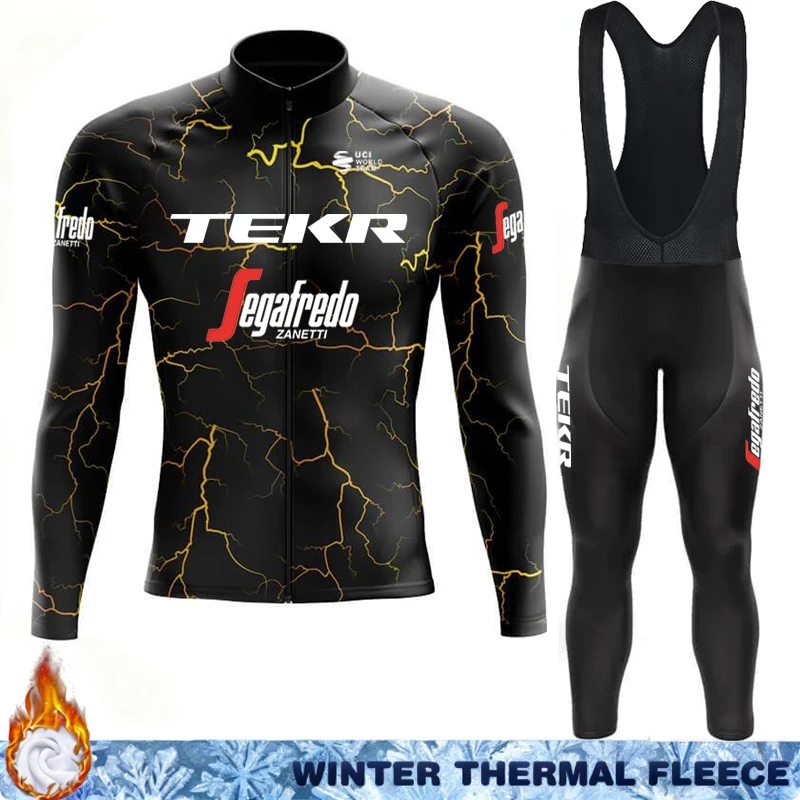 TEKR Man Cycling Maillot Winter Thermal Fleece Clothing Bicycle Clothes Jersey Men 2026 Bib Road Jackets Set Sportswear Cycle
