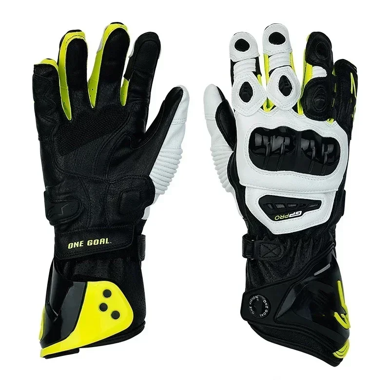 

New GP PRO F1 Racing Motorcycle Gloves Men Cowhide Guantes Moto Four Season Hard Knuckle Touchscreen Gloves for Dirt Bike Moto