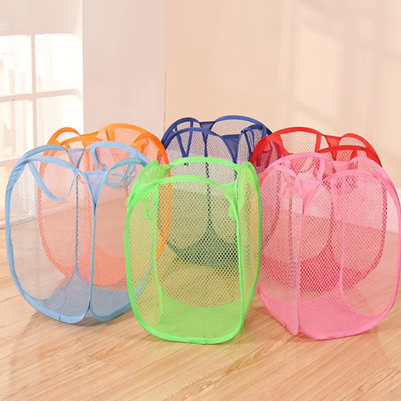 1PC Storage Basket Laundry Basket Collapsible Home Dirty Clothes Basket Organizing Storage Basket Bathroom Convenient Storage