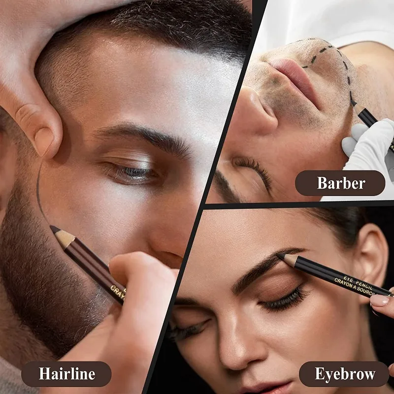 Wooden Beard Edge Hairdressing Pencil