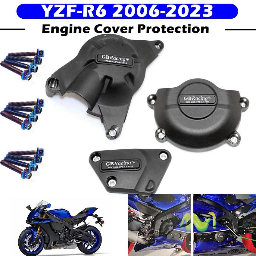 

Motorcycles Engine Cover Protection Case For Case GB Racing For YAMAHA R6 2006-2024 GBRacing Engine Covers