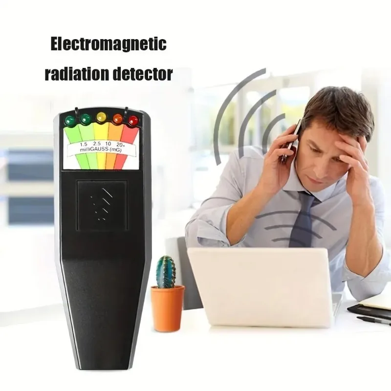 Handheld EMF Radiation Detector Gauss Meter 5 LED Indicators Portable Electromagnetic Field Tester For Abnormal Wave Research