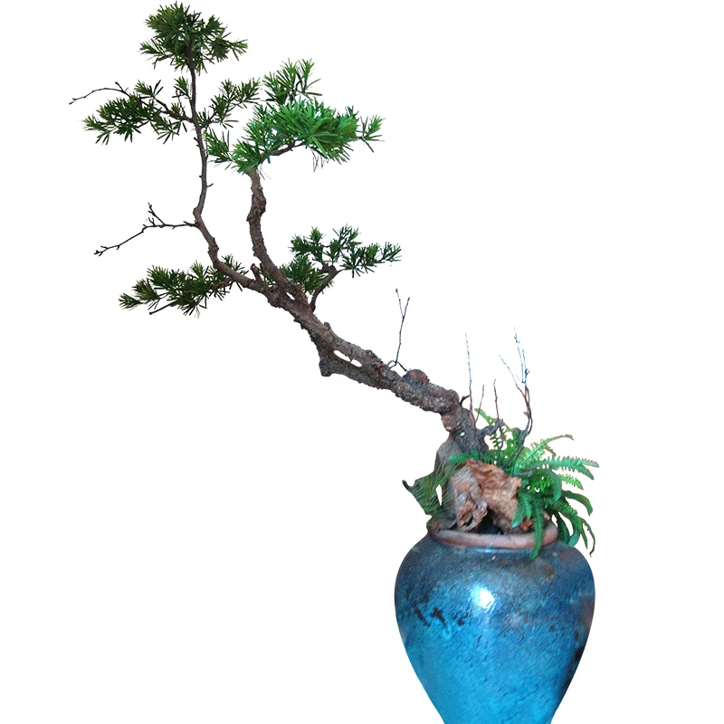 Artificial Pine Bonsai Large and Small Welcome Pine Decoration Plant Chinese Zen Fake Branches Green Plant