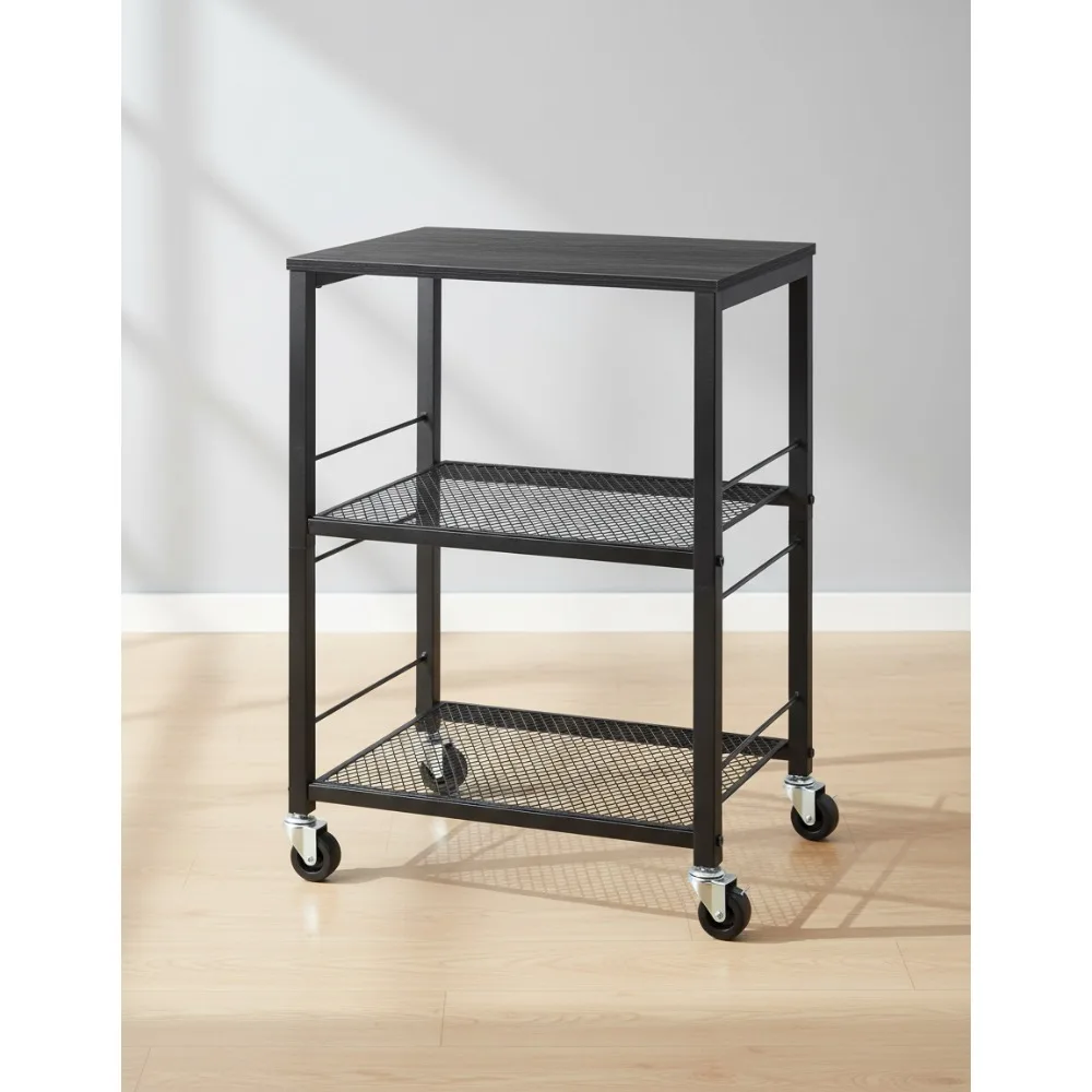 

3-уровневая тележка на колесиках, многофункциональная тележка для хранения для кухни, ванной комнаты, гостиной, офиса