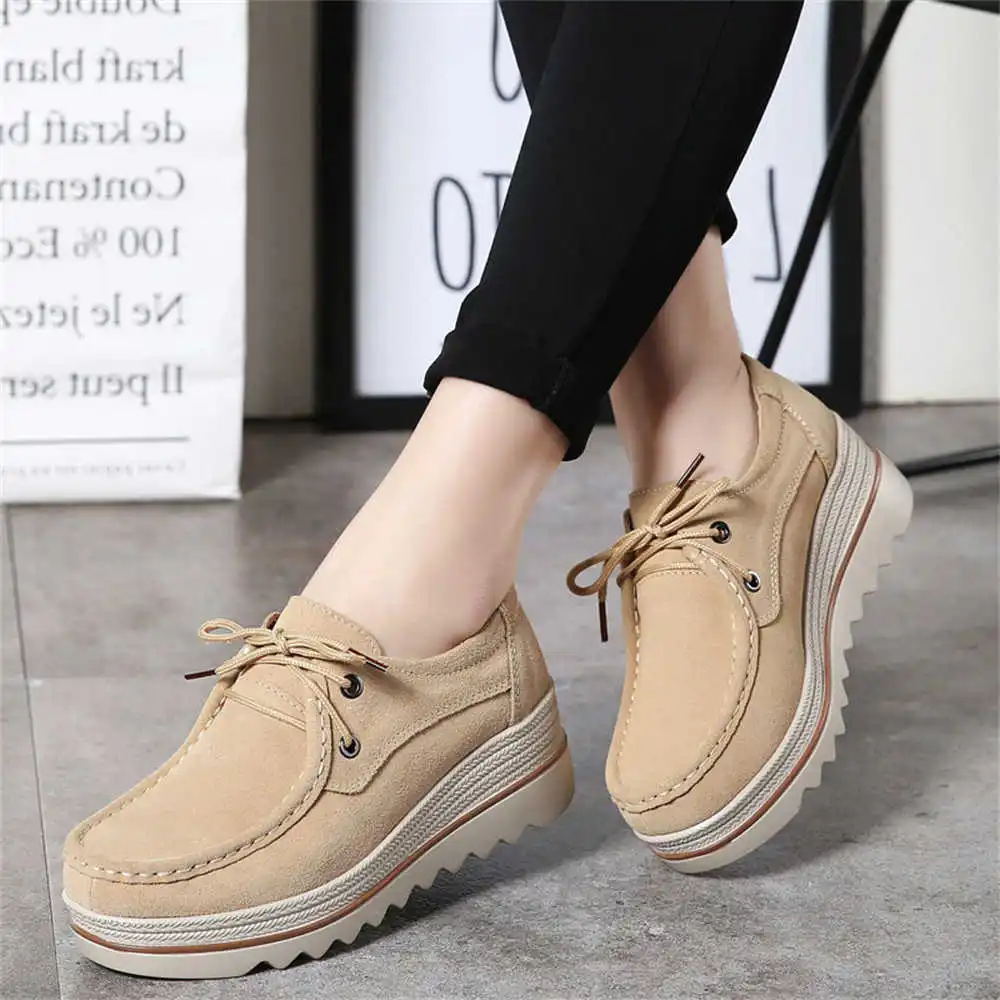 

Thin Heel Appearance Increases White Casual Shoes Trend Sports Women's Demi-season Sneakers High Brand Team Trend Trending
