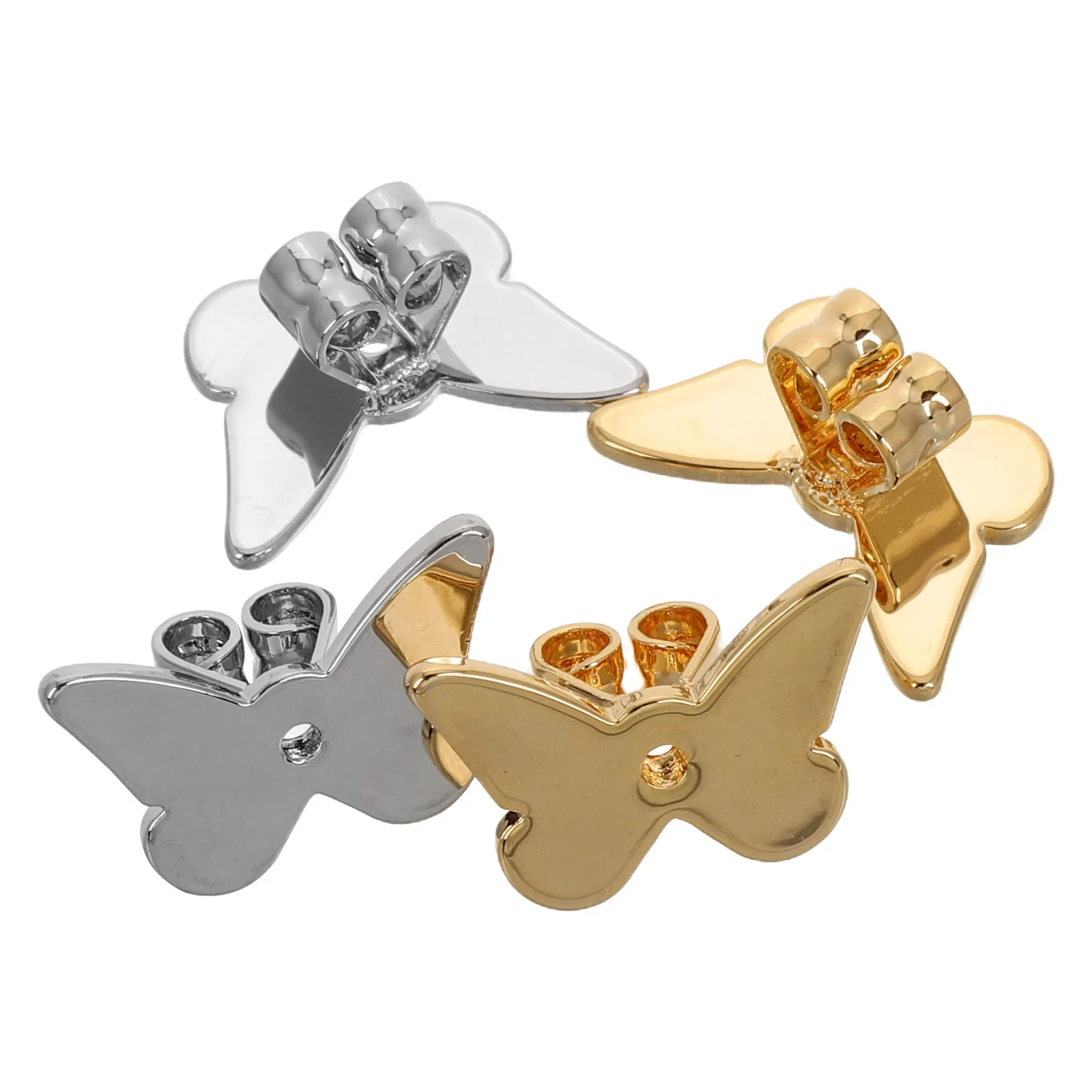 4Pcs Butterfly Earring Backs Ear Lobe Support Copper Earring Lockings Stopper Replacement Secure Flat Clutch for Pierced