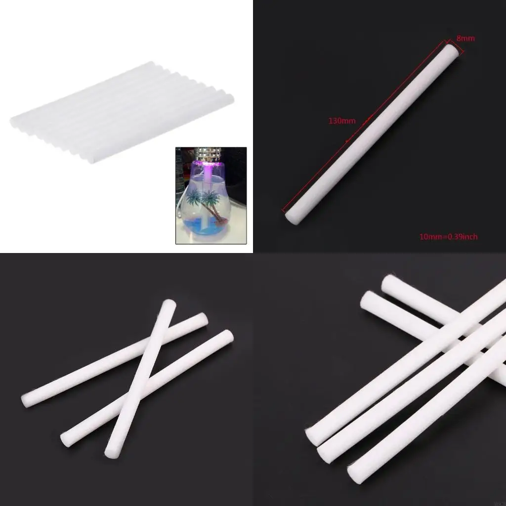 M6CB 10pcs 8*130mm Humidifiers Filters Cotton Swab for USB Air Ultrasonic Humidifier