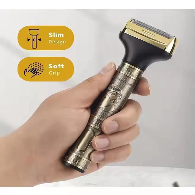 

USB charging waterproof cordless hair trimmer, portable men's hair shaver, body groin trimmer, body beauty set