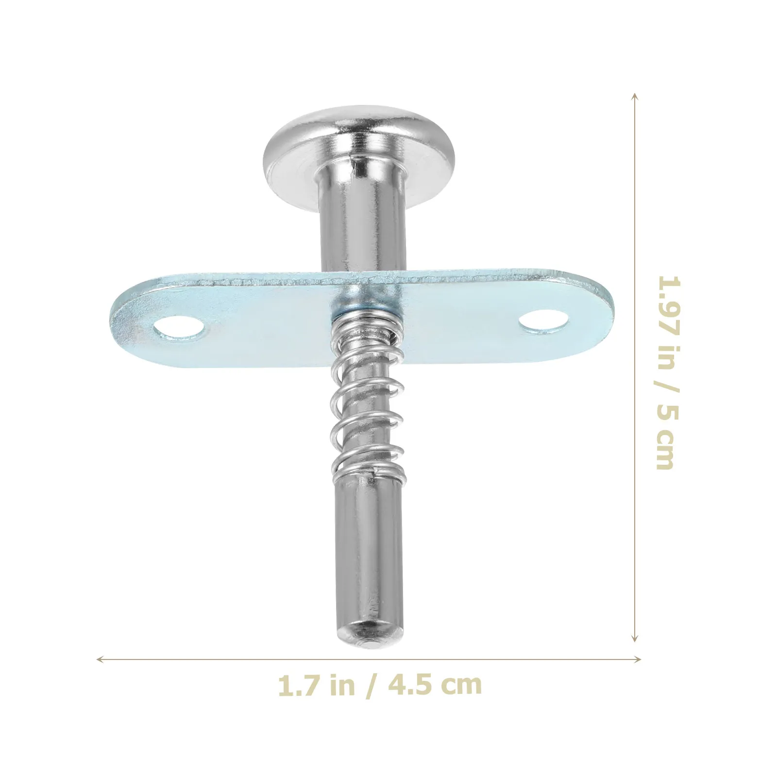 4Pcs Spring Loaded Latches Iron Metal Plunger Locks Easy Install for Baby Crib Bed Window Screen Bed Fastening Fittings