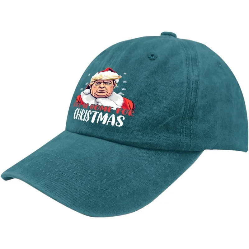 Men's and Women's Sports Leisure New Fashionable Retro I Will Be Santa Claus's Home Fun Trump Baseball Hat Gift