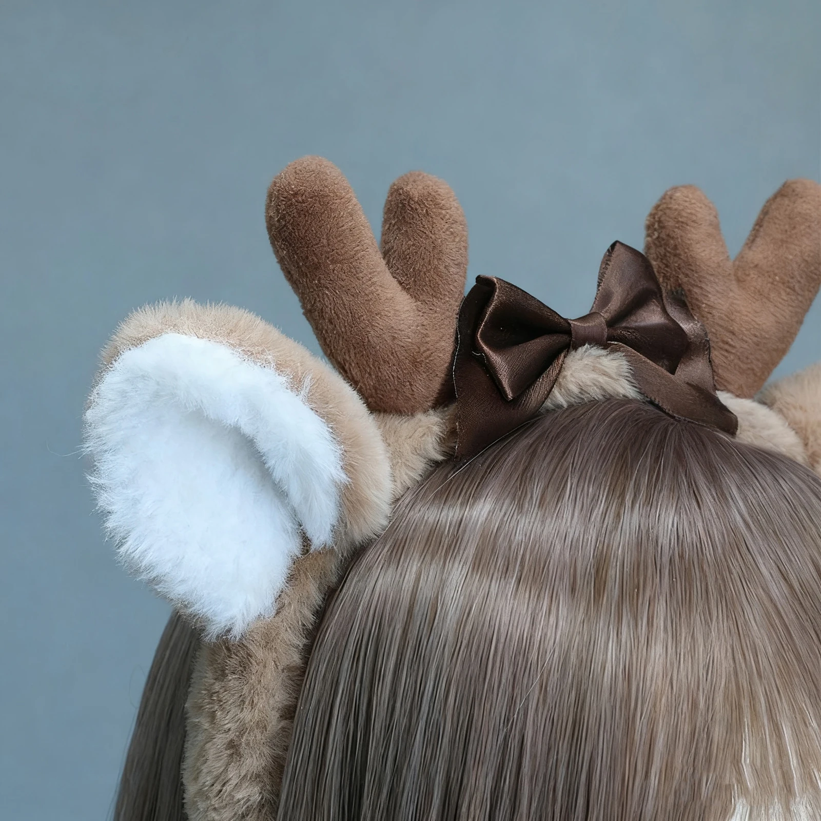 Women Festive Christmas Deer Hairband Cute Antler Holiday Headwear for Party Cosplay Costume
