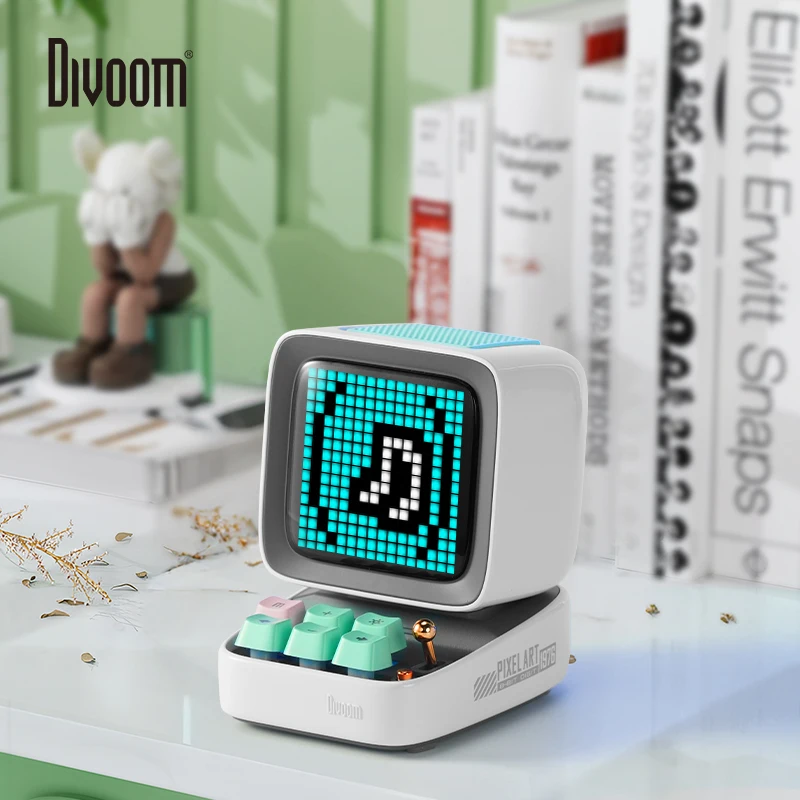 

Divoom Ditoo-Pro bluetooth desktop bluetooth speaker portable kids lametric time clock pixel art retro gaming room alarm clock