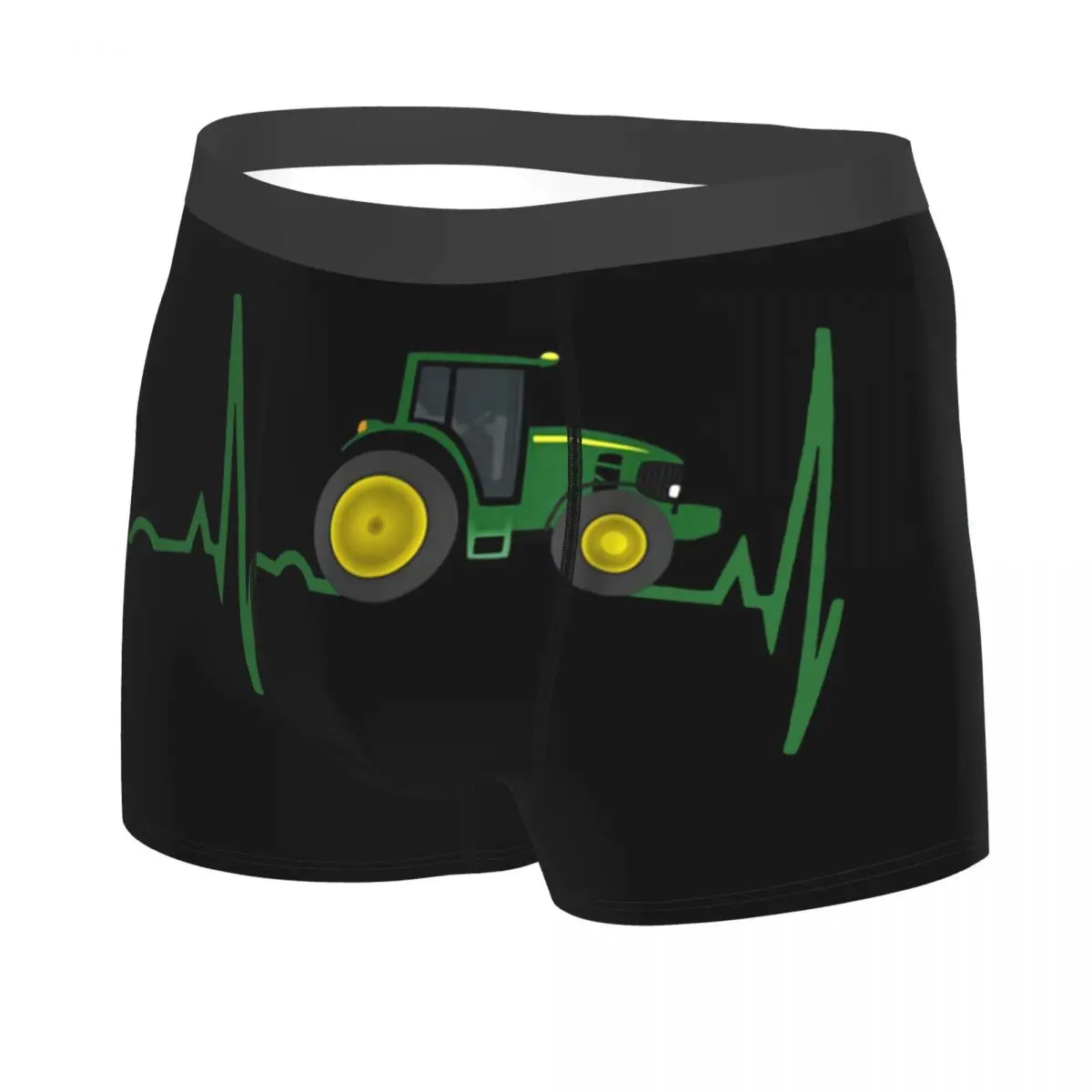 Tractor Heartbeat Underwear Men Print Customized Boxer Shorts Panties Briefs Breathable Underpants