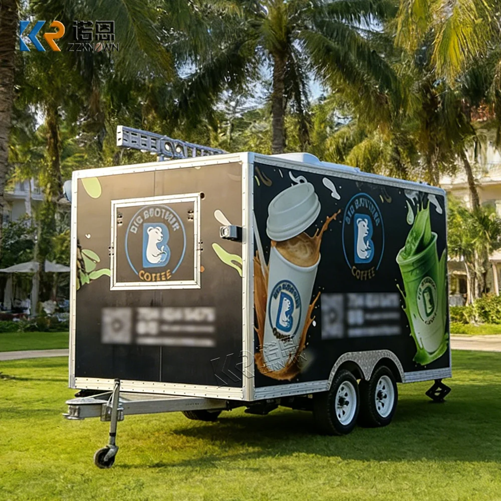 

Custom Size Street Mobile Kitchen Pizza Concession Bar Food Trailer Tacos Truck Restaurant Food Truck with Full Kitchen