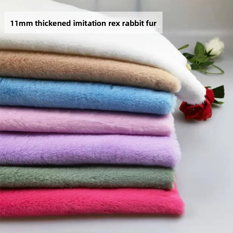 

11mm Encryption Imitation Otter Rabbit Fur Fabric Thickened Plush Fabric Scarf Clothing Counter Display Background Handmade DIY